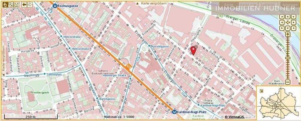 Lageplan mit Öffis