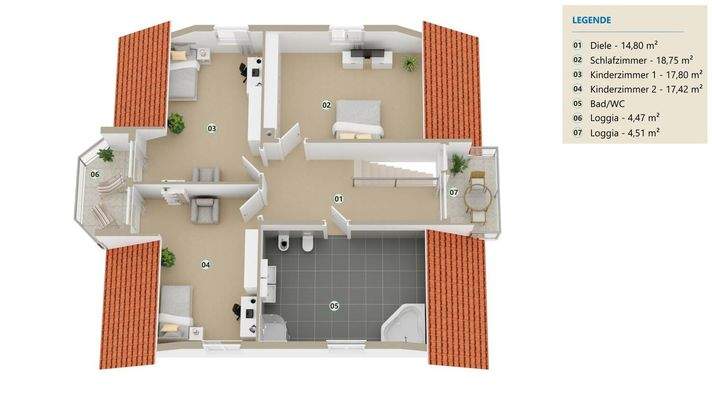 Grundriss Obergeschoss