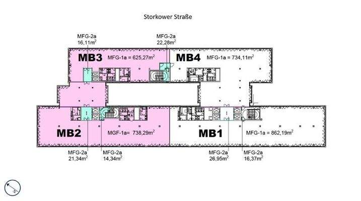 Regelgrundriss 1-3 OG