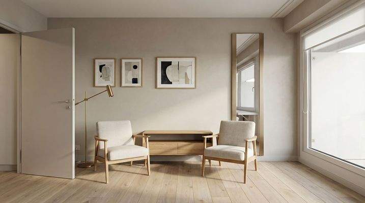 Wohn- und Schlafbereich (KI Modernisiert)