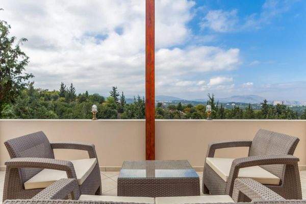 Kreta, Gavalochori: Zwei Villen und ein Studio mit einzigartigem Panoramablick auf das Meer zu verkaufen