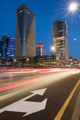 Exterior_Talan Towers complex_night view