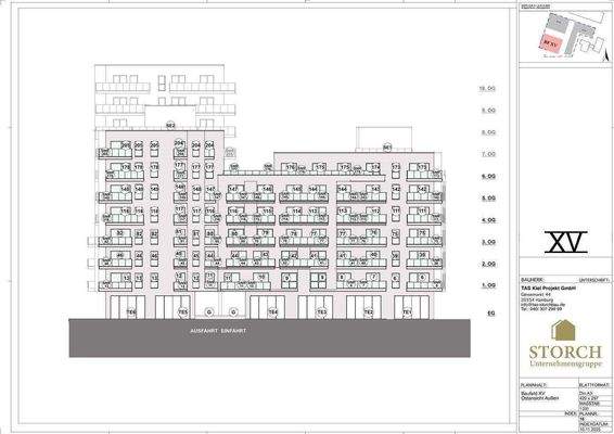 Baufeld XV Ostausrichtung
