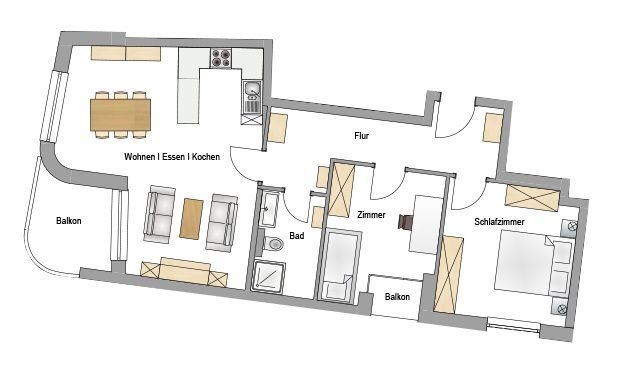 unbemaßter Grundriss