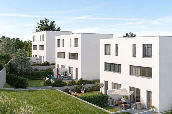 Rückseite Doppelhaushälften