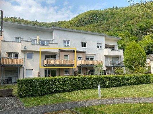 Rückansicht mit Markierung Wohnung