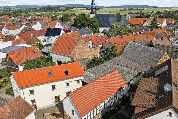 Luftbild der gesamten Gebäude