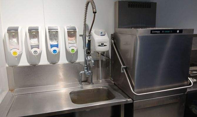 vorbildliche Hygienestation