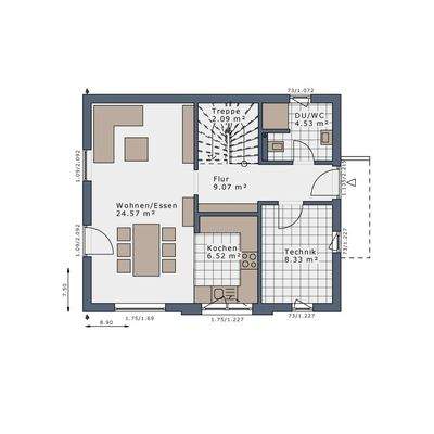 Grundriss Erdgeschoss