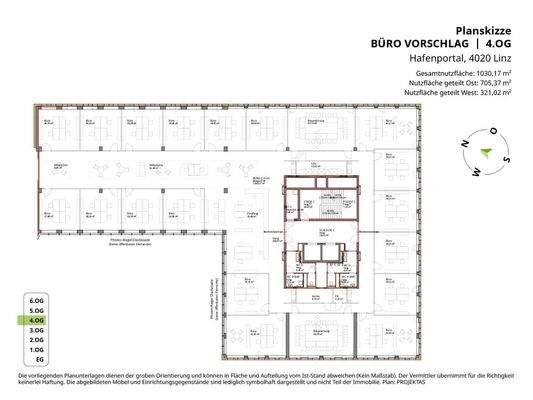 Planskizze Büro 4.OG Vorschlag