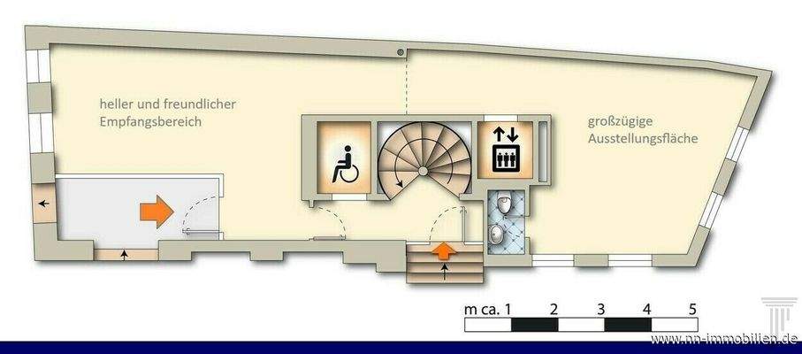 Grundriss-Skizze im EG - visualisiert