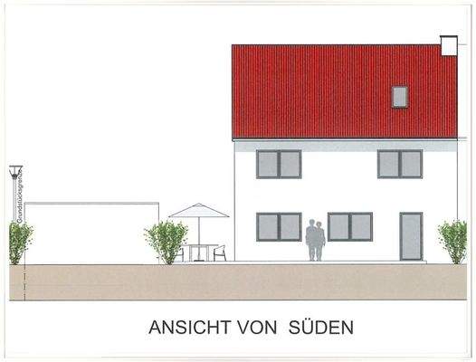 Ansicht Süd westl. Haushälfte