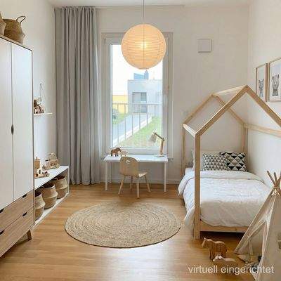 Kinderzimmer virtuell eingerichtet