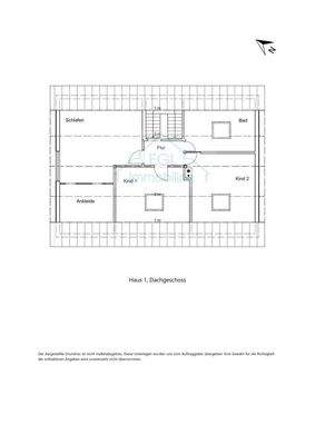 Grundriss - Haus 1 DG