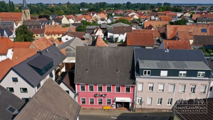 Luftbildaufnahme Haus Vorderansicht