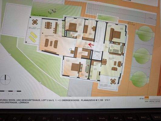 Grundriss 1.OG.Whg.Nr. 2