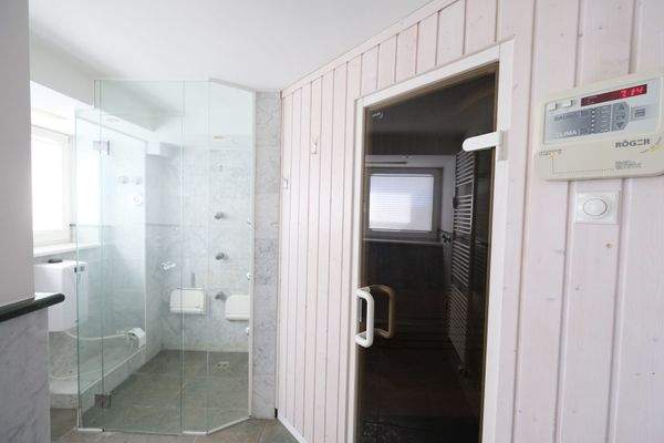 Die Wellnessoase im Untergeschoss