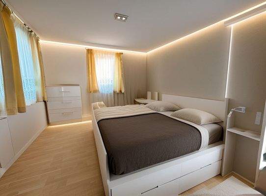 Schlafzimmer-Obergeschoss Homestaging