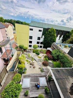 Blick auf den Dachgarten
