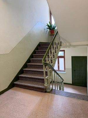 Treppenhaus mit Pflanze