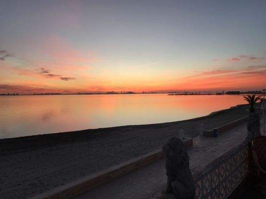 Blick auf La Manga von Dachterrasse