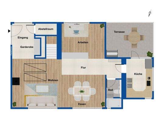 Grundriss Neubau Erdgeschoss 