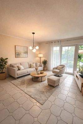 Wohnzimmer KI-generiert