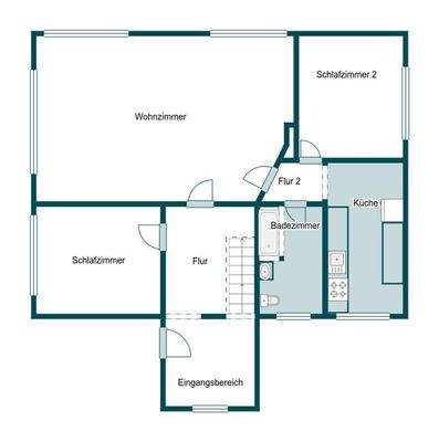 Grundriss Skizze Hochparterre