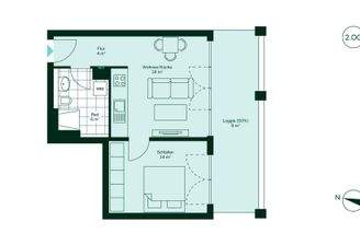 Grundriss der Eigentumswohnung