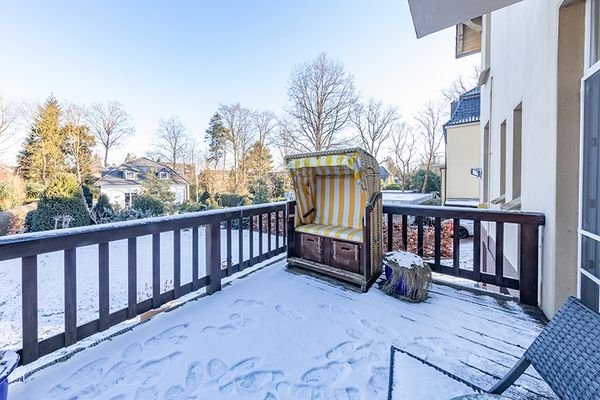 Erdgeschosswohnung: Balkon am Schlafzimmer gen Garten