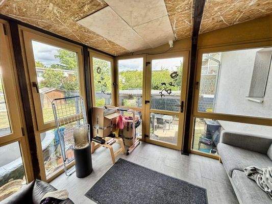 geschlossener Terrassenbereich