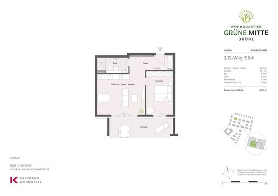 Grundriss Whg. E 0.4