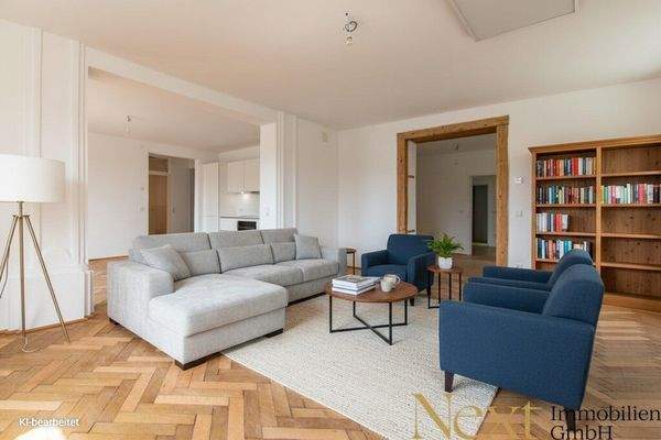 Wohnzimmer - KI möbliert