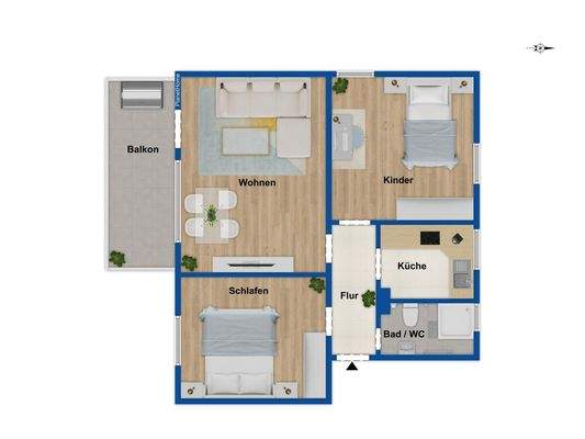 Grundriss Obergeschoss