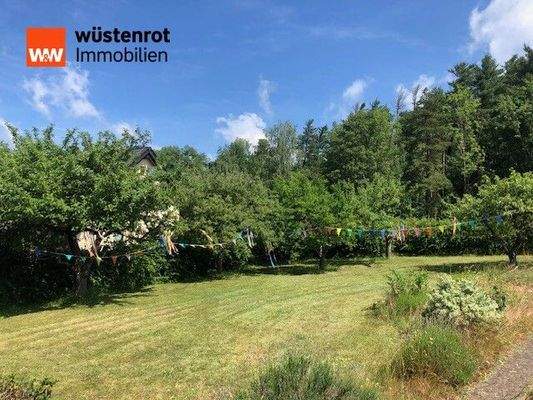 Garten nach Norden im Sommer