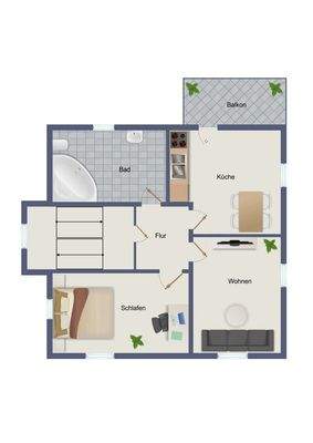 Grundriss Obergeschoss