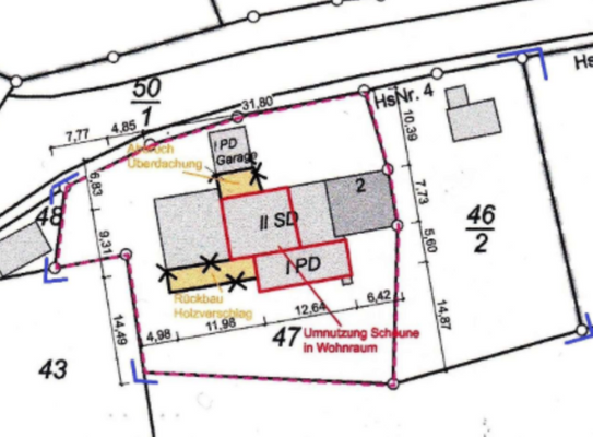 Lageplan zum Bauantrag