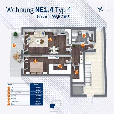 Wohnung NE1.4 - Typ 4
