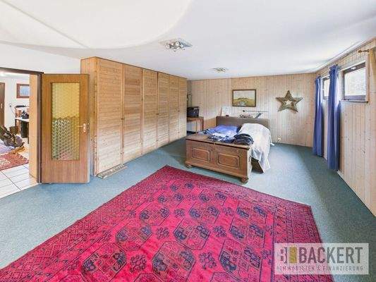 Schlafzimmer im Keller