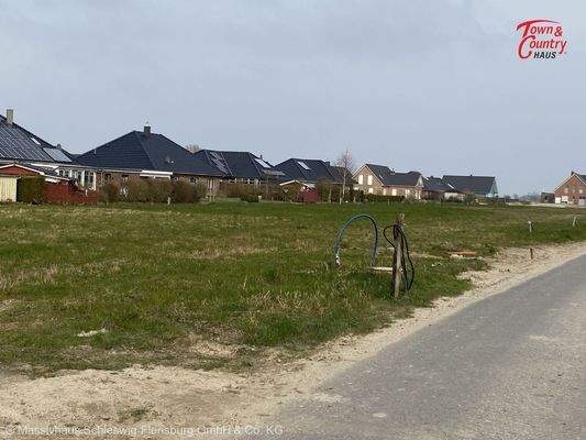 Blick auf das Baugebiet