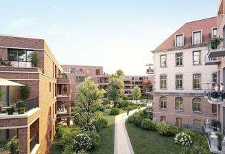 Innenhofperspektive Alt- und Neubau