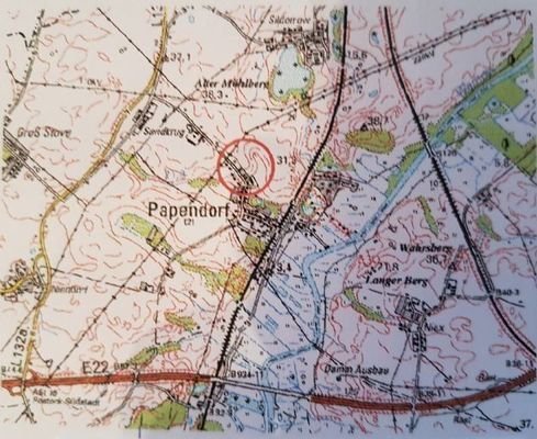 Landschaftsplan Papendorf m. S-Bahn und Warnow 