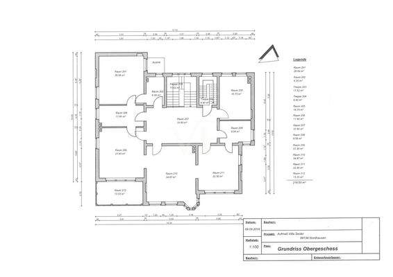 Grundriss OG mit Bemaßung