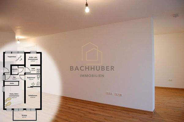 Küche, Wohn- und Esszimmer