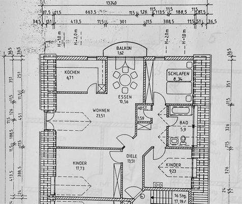 Grundriss der Wohnung