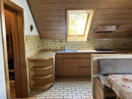 Küche im Dachgeschoss