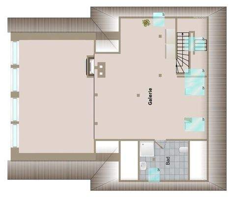 Galerie und Duschbad/WC