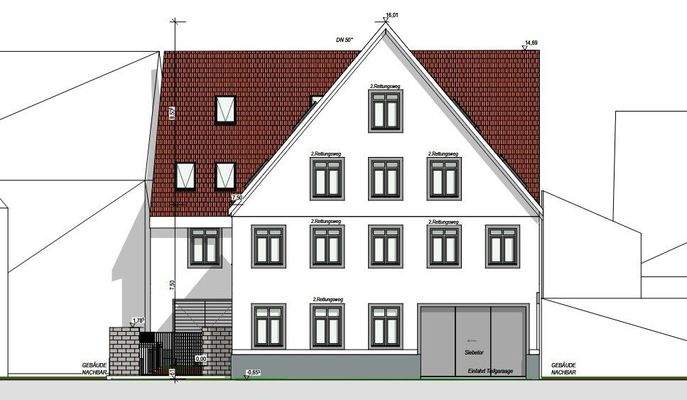 Visualisierung von der Straße aus