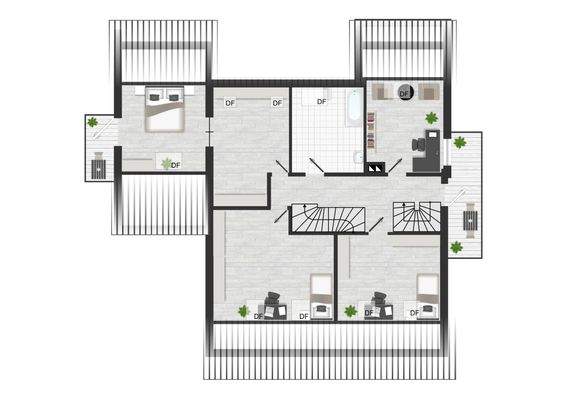 Grundriss Obergeschoss -nicht maßstabsgetreu-