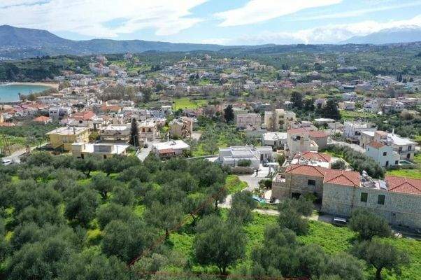 Kreta, Kalyves: Grundstück zum Verkauf in Kalyves mit atemberaubender Aussicht